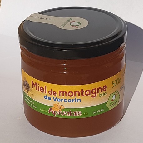Miel de montagne Biosuisse 2024, Vercorin 500 gr