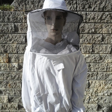 Blouson de protection contre les abeilles avec chapeau intégré, taille XL
