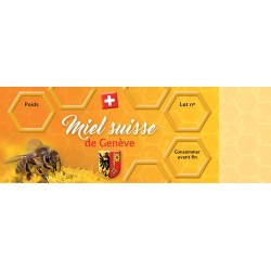Etiquette pour miel de Genève