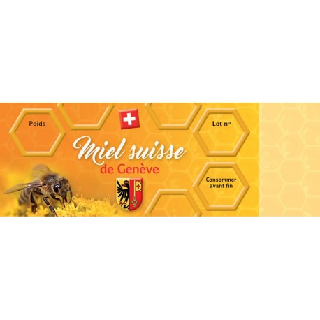 Etiquette pour miel de Genève