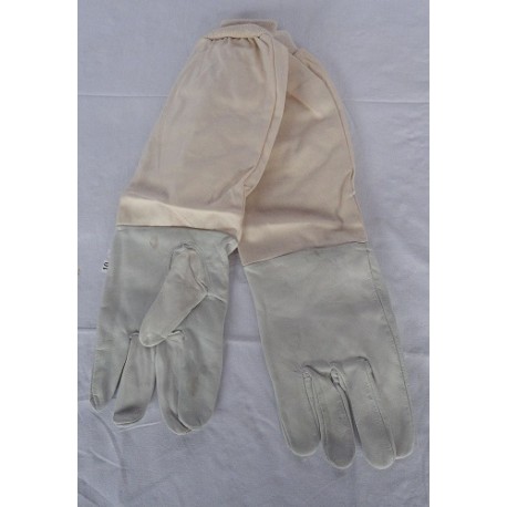 Gants en cuir avec manchons en coton 